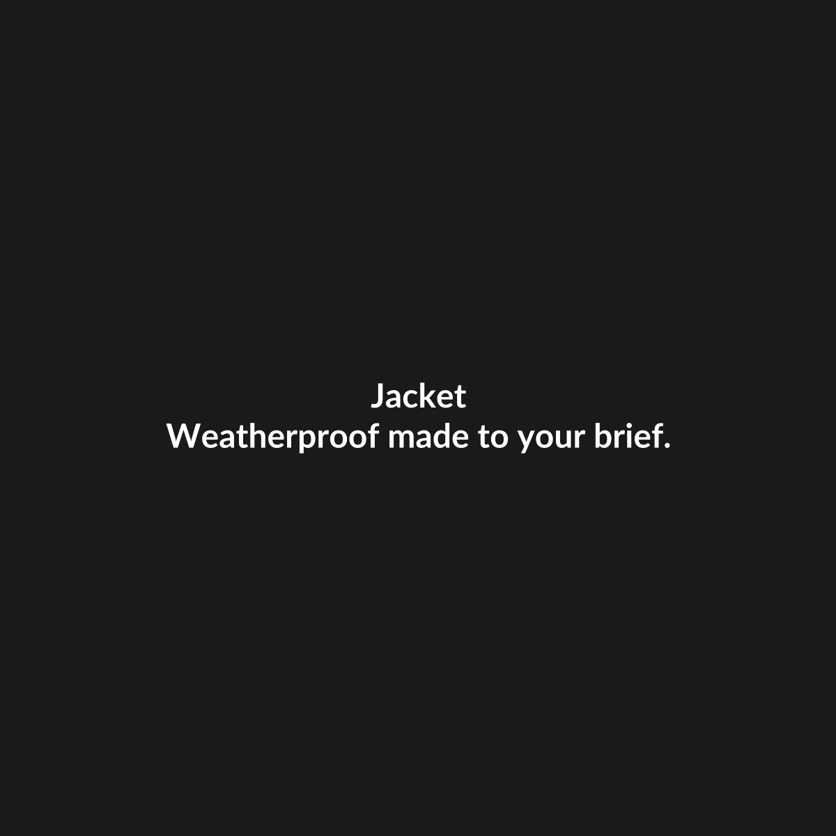 Custom jacket placeholder image