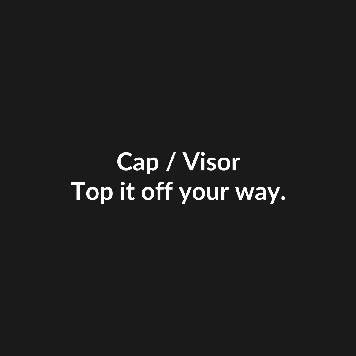 Custom cap or visor placeholder image